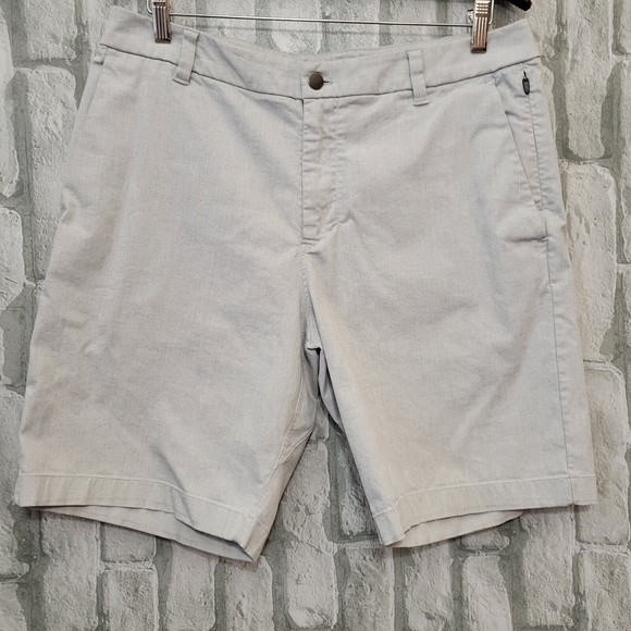 lululemon athletica Other - Lululemon Commission Shorts Mens Size 34 Chambray Light Blue Stretch 9" Inseam
